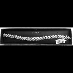 NWT Diamond accent Fine Silver Plate Bracelet